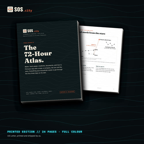 SOS.city The 72-Hour Atlas, printed edition: 24 pages, full colour, US Letter